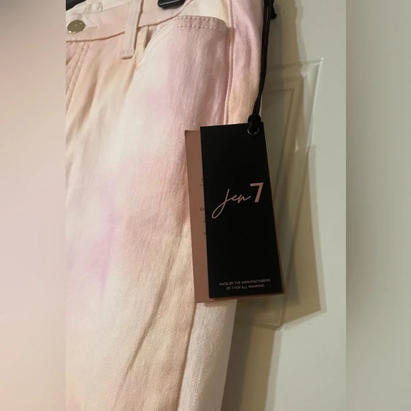 Jen7 by 7 for All Man Kind TieDye High Waist Cropped Skinny Jeans size 12 - Picture 5 of 10